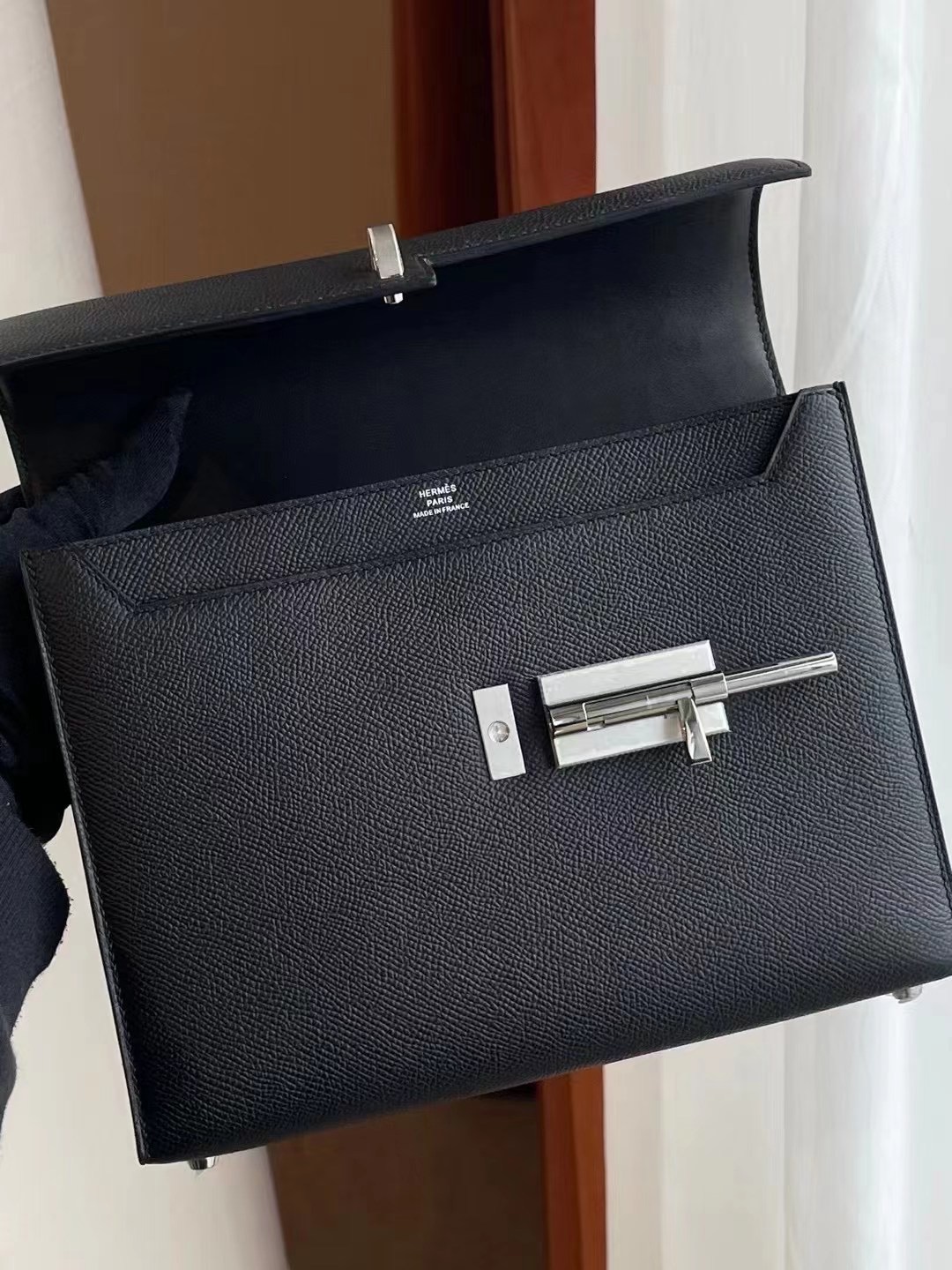 San Joze USA Hermes Verrou 21 bag Epsom calfskin CK89 Noir 黑色