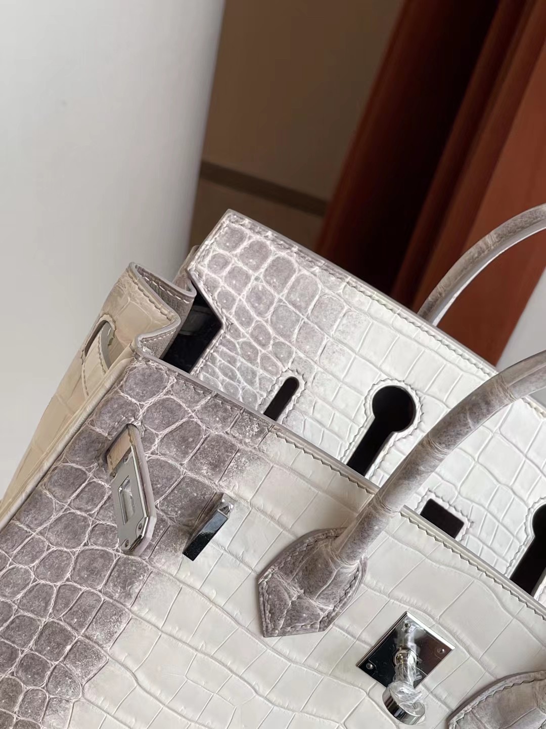 New York USA Hermes Birkin 25 喜馬拉雅 CK01 BLANC Niloticus Crocodile Himalayan