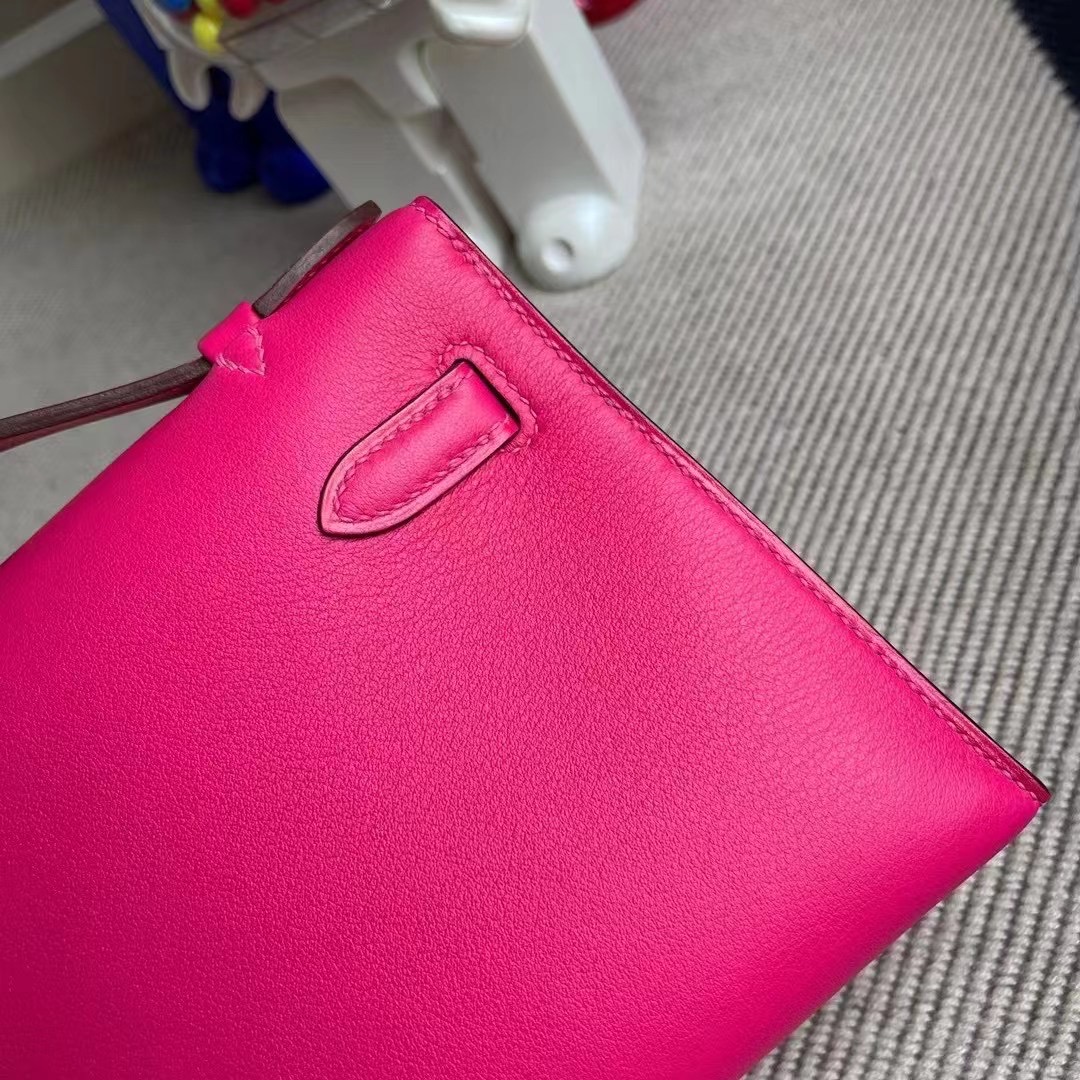 Hermes MiniKelly Pochette Swift 新顏色 0D墨西哥粉 Rose Mexico