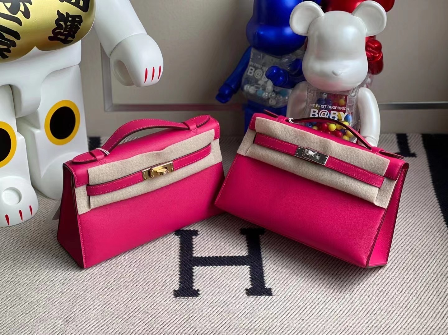 Hermes MiniKelly Pochette Swift 新顏色 0D墨西哥粉 Rose Mexico