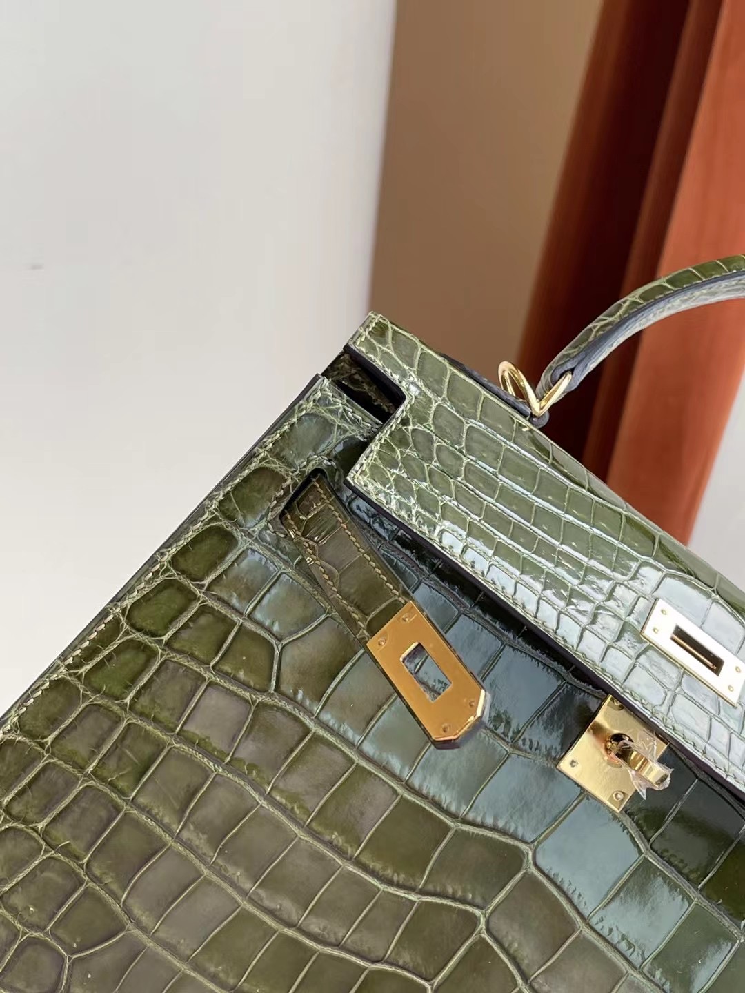 Hermes kelly 25cm 6H Olive green 橄欖綠 亮面兩點 尼羅鱷魚