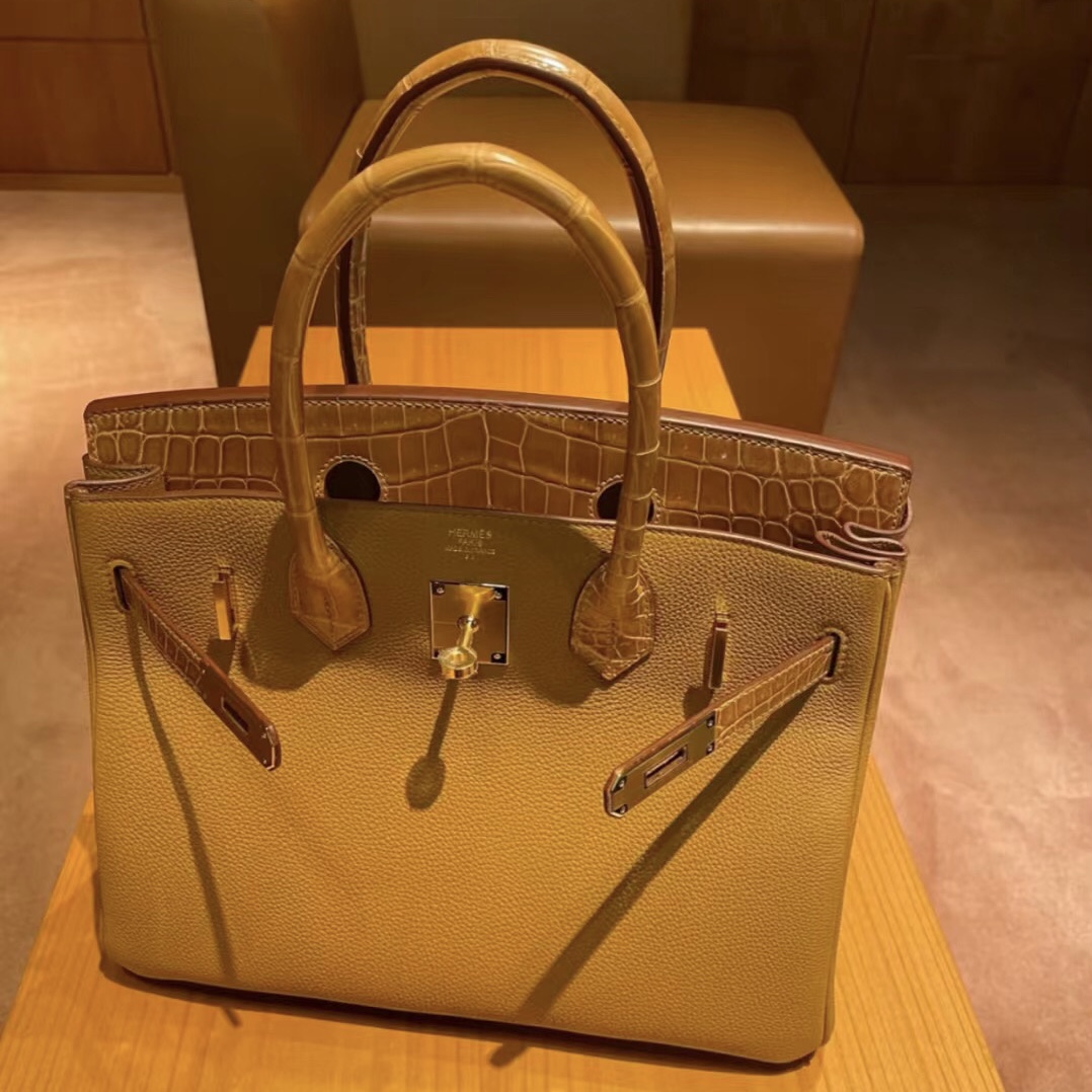 愛馬仕女包鉑金包birkin價格 Hermes Birkin 30cm Touch 28 Caremel 焦糖色 PHW