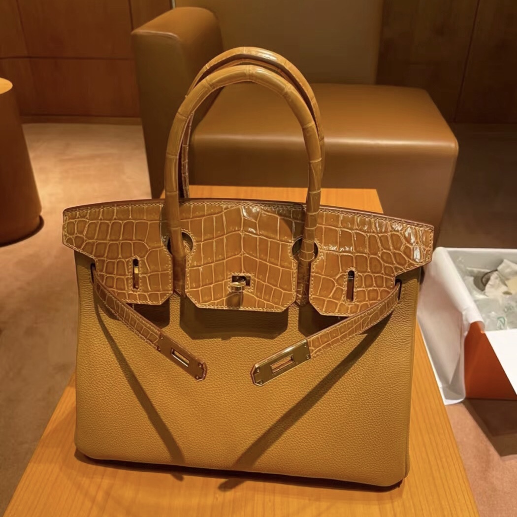 愛馬仕女包鉑金包birkin價格 Hermes Birkin 30cm Touch 28 Caremel 焦糖色 PHW