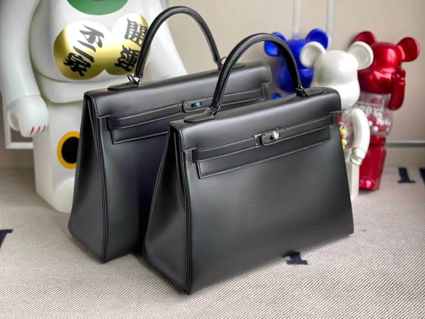 Hermes Kelly 35cm SO Black Box Retourne Black Hardware 黑色 黑扣