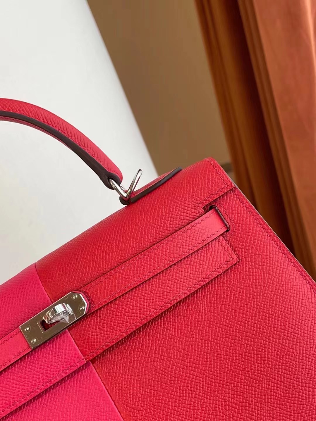 Hermes Kelly 25 三拼色 Epsom  I6 Rose Extreme 拼 S3 Rose de coeur