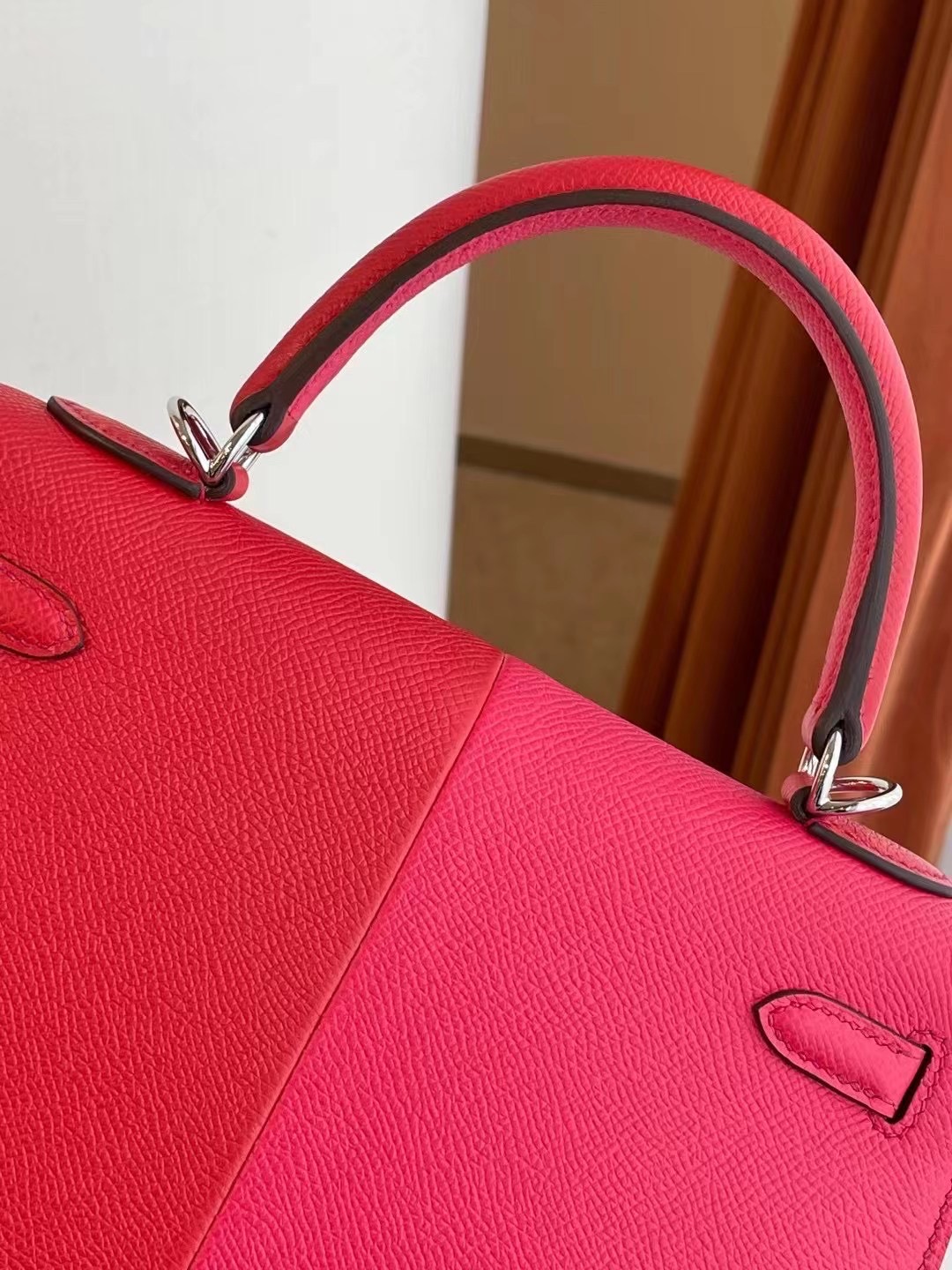 Hermes Kelly 25 三拼色 Epsom  I6 Rose Extreme 拼 S3 Rose de coeur