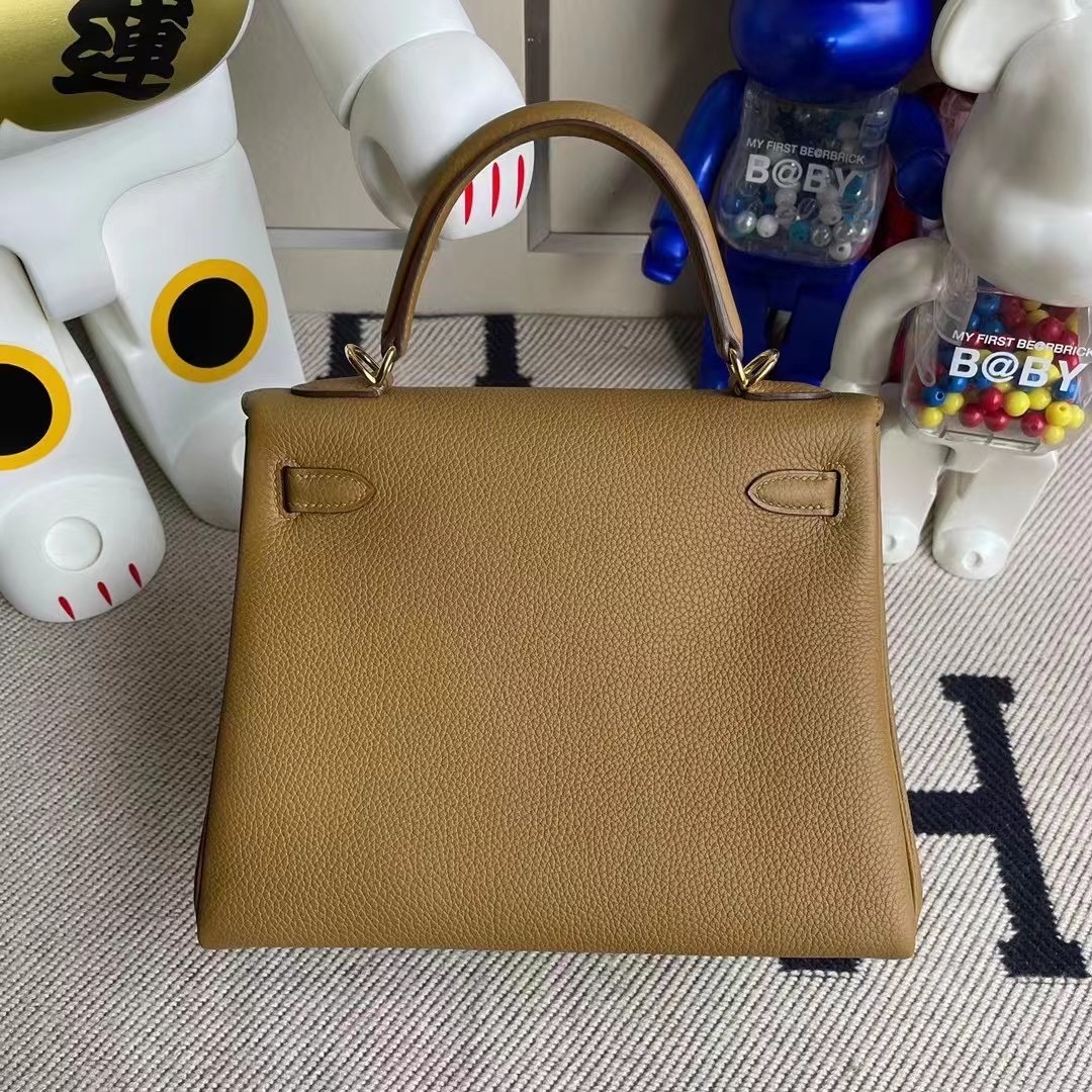 Hermes Kelly 25cm Handbag Togo U8 Bronze 金銅色 金扣