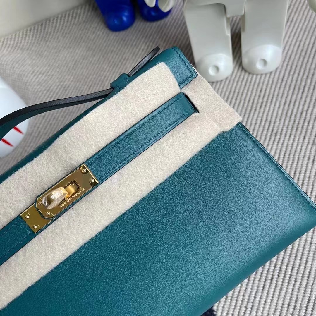 Aomen Hermes MiniKelly Pochette Swift W0 Vert Bosphore 博斯普魯斯綠