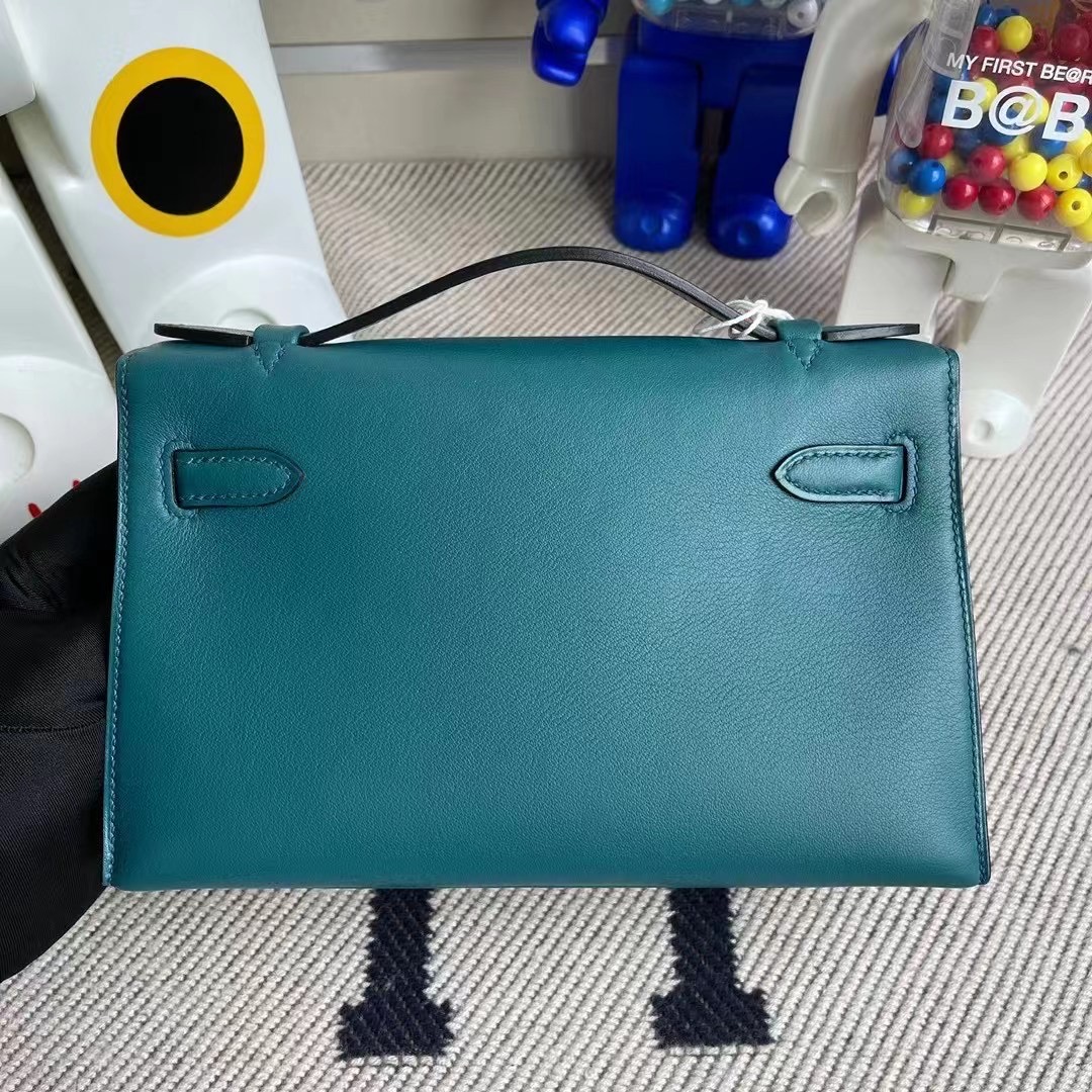 Aomen Hermes MiniKelly Pochette Swift W0 Vert Bosphore 博斯普魯斯綠