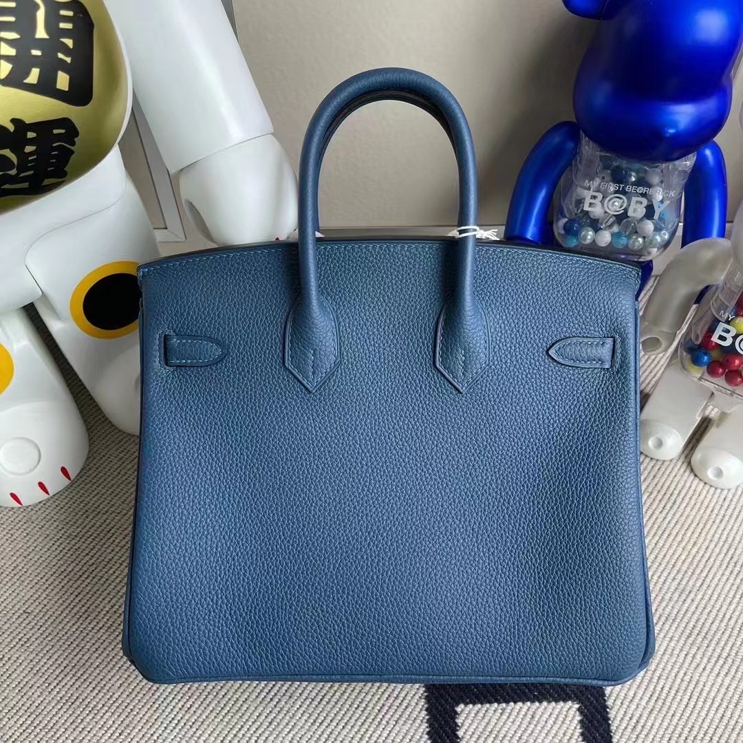 愛馬仕鉑金包基本款價格 Hermes Birkin 25 Togo S4 Deep Blue 深邃藍 銀扣