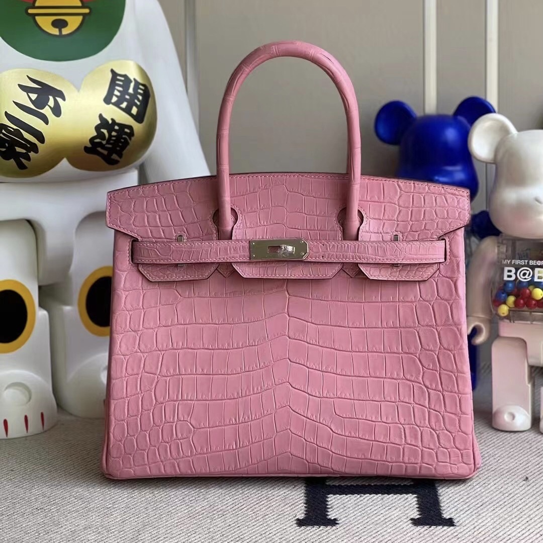 Hermes Birkin 30 5P bubblegum pink 櫻花粉 尼羅鱷魚原裝HCP鱷魚皮