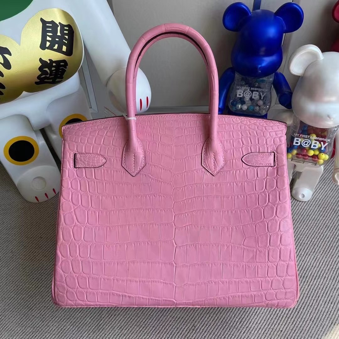 Hermes Birkin 30 5P bubblegum pink 櫻花粉 尼羅鱷魚原裝HCP鱷魚皮