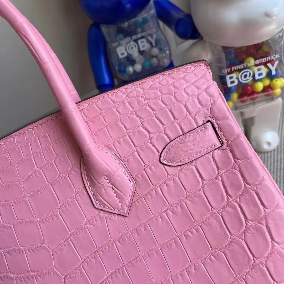 Hermes Birkin 30 5P bubblegum pink 櫻花粉 尼羅鱷魚原裝HCP鱷魚皮