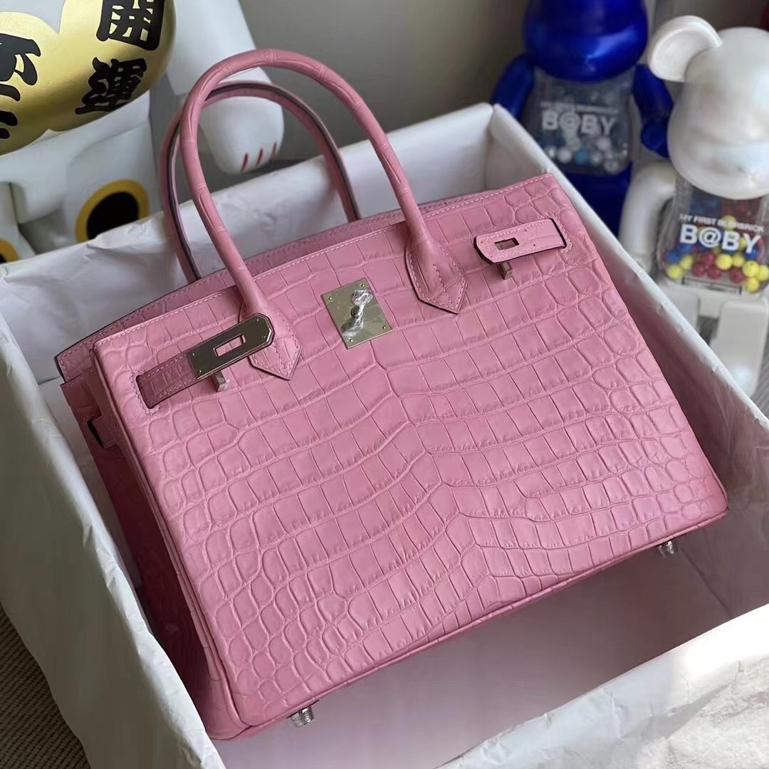 Hermes Birkin 30 5P bubblegum pink 櫻花粉 尼羅鱷魚原裝HCP鱷魚皮