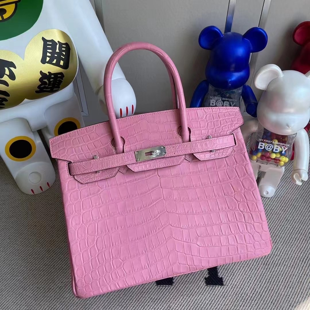 Hermes Birkin 30 5P bubblegum pink 櫻花粉 尼羅鱷魚原裝HCP鱷魚皮