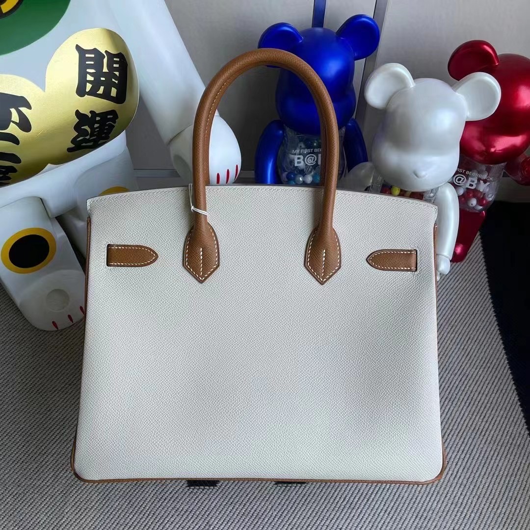 愛馬仕2021年新刻印Z刻 Hermes Birkin 30cm Hss Epsom 10 Craie 37 Gold