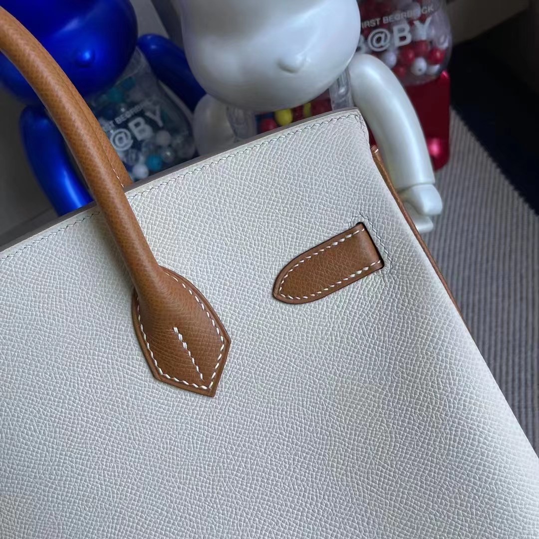 愛馬仕2021年新刻印Z刻 Hermes Birkin 30cm Hss Epsom 10 Craie 37 Gold