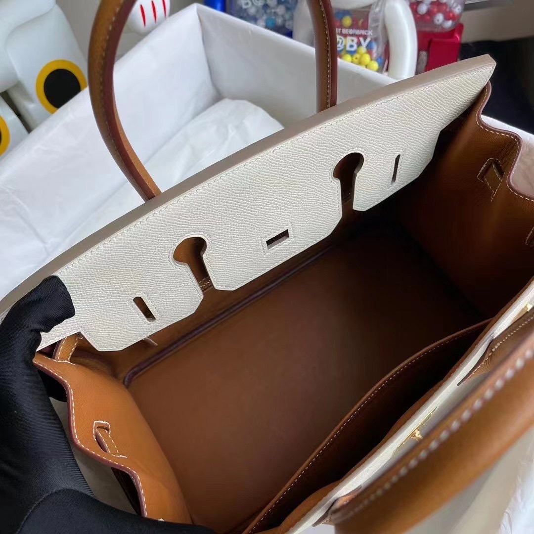 愛馬仕2021年新刻印Z刻 Hermes Birkin 30cm Hss Epsom 10 Craie 37 Gold