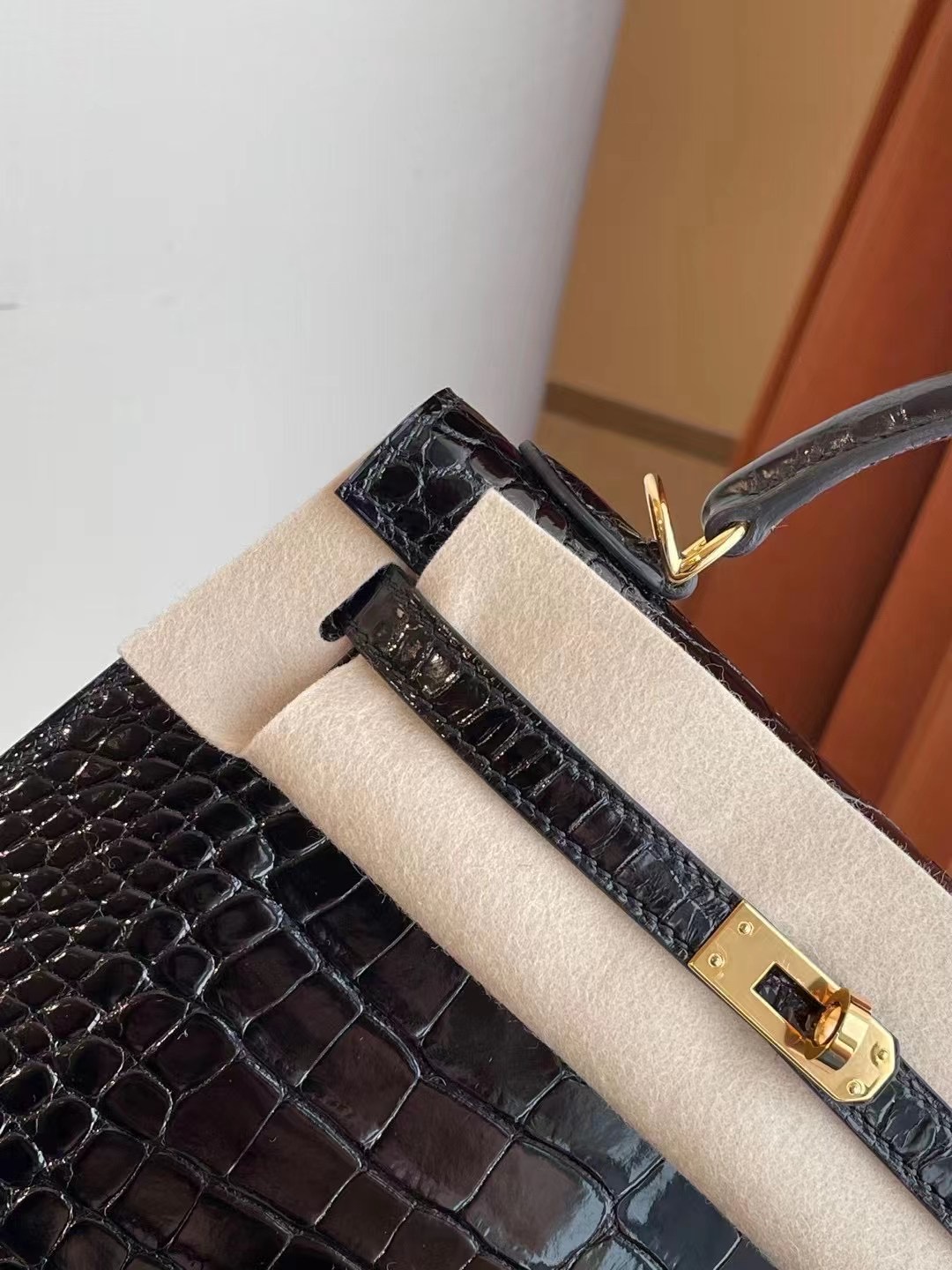 愛馬仕2021年新刻印Z刻 Dubai Hermes Kelly 25cm 89 Noir 黑色 亮面美洲鱷魚