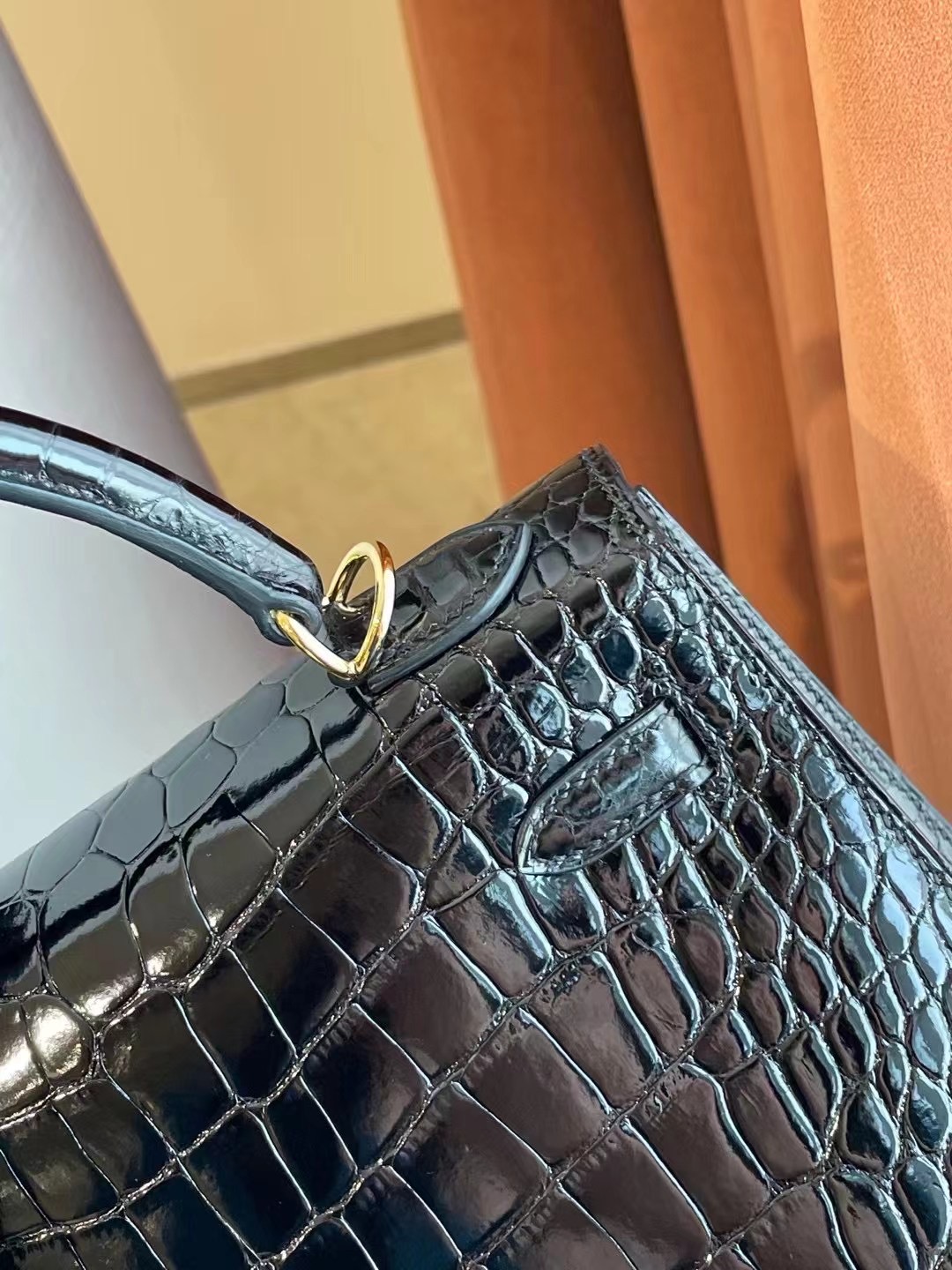 愛馬仕2021年新刻印Z刻 Dubai Hermes Kelly 25cm 89 Noir 黑色 亮面美洲鱷魚