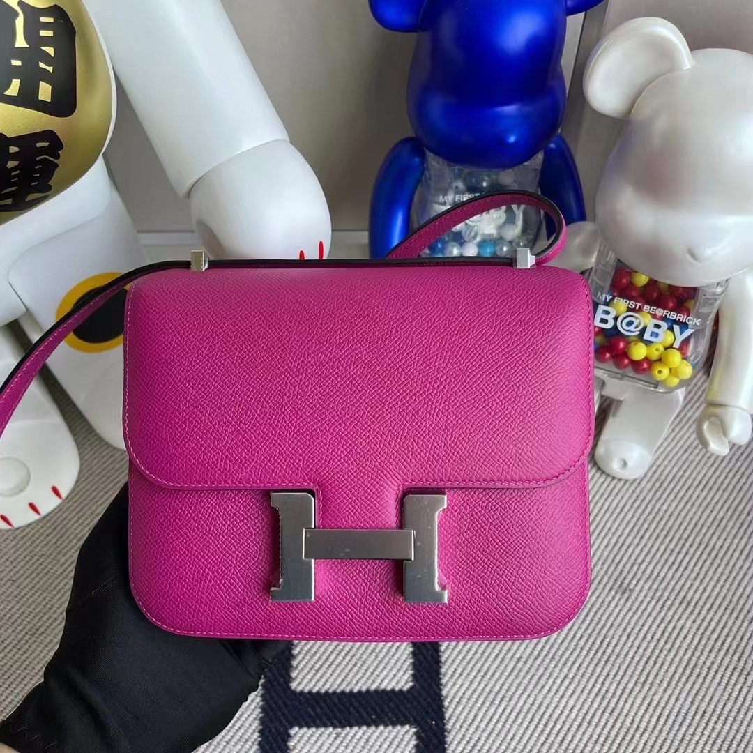 Canada Hermes Constance Mini Epsom L3 Rose Pourpre 玫瑰紫 銀扣