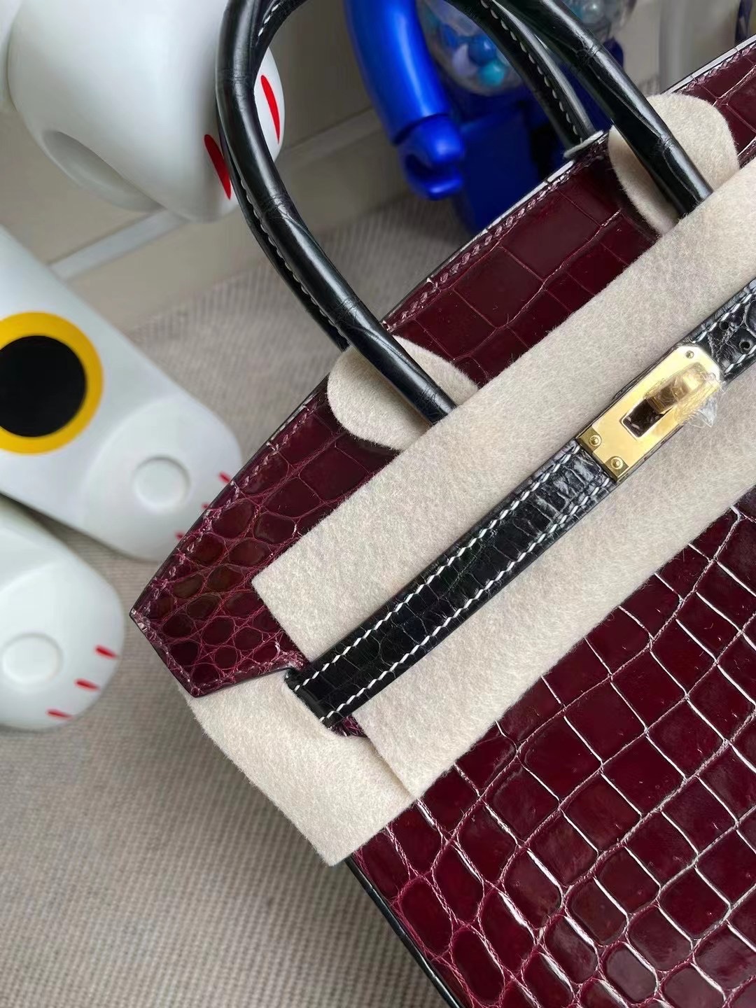 Hermes Birkin 25 Hss 尼羅鱷 57 Bordeaux 波爾多酒紅 89 Noir 黑色 金扣