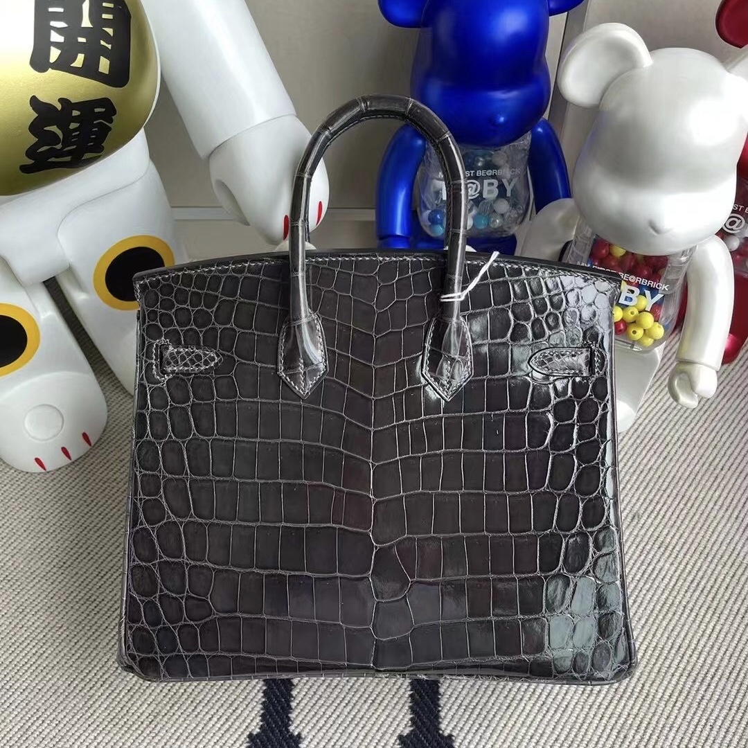 Hong Kong Hermes Birkin 25 尼羅鱷魚 88 Graphite 石墨灰 shiny nilo crocodile