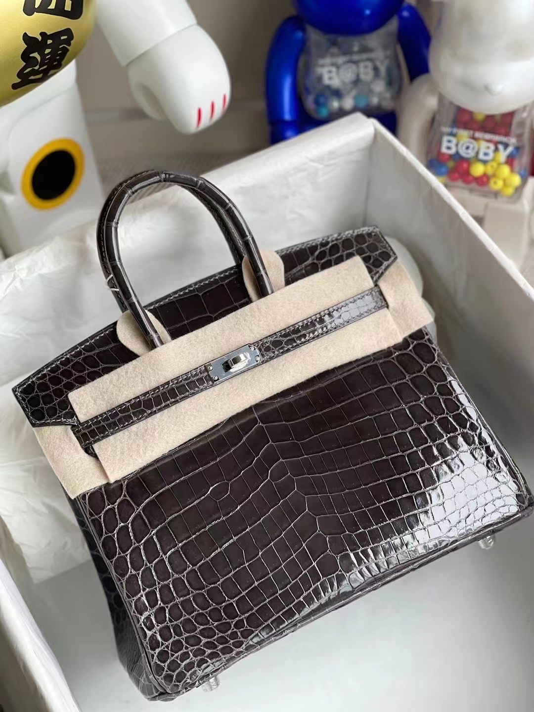 Hong Kong Hermes Birkin 25 尼羅鱷魚 88 Graphite 石墨灰 shiny nilo crocodile