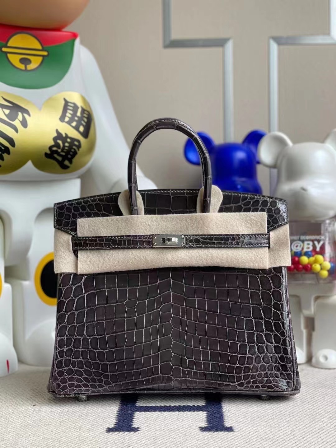 Hong Kong Hermes Birkin 25 尼羅鱷魚 88 Graphite 石墨灰 shiny nilo crocodile