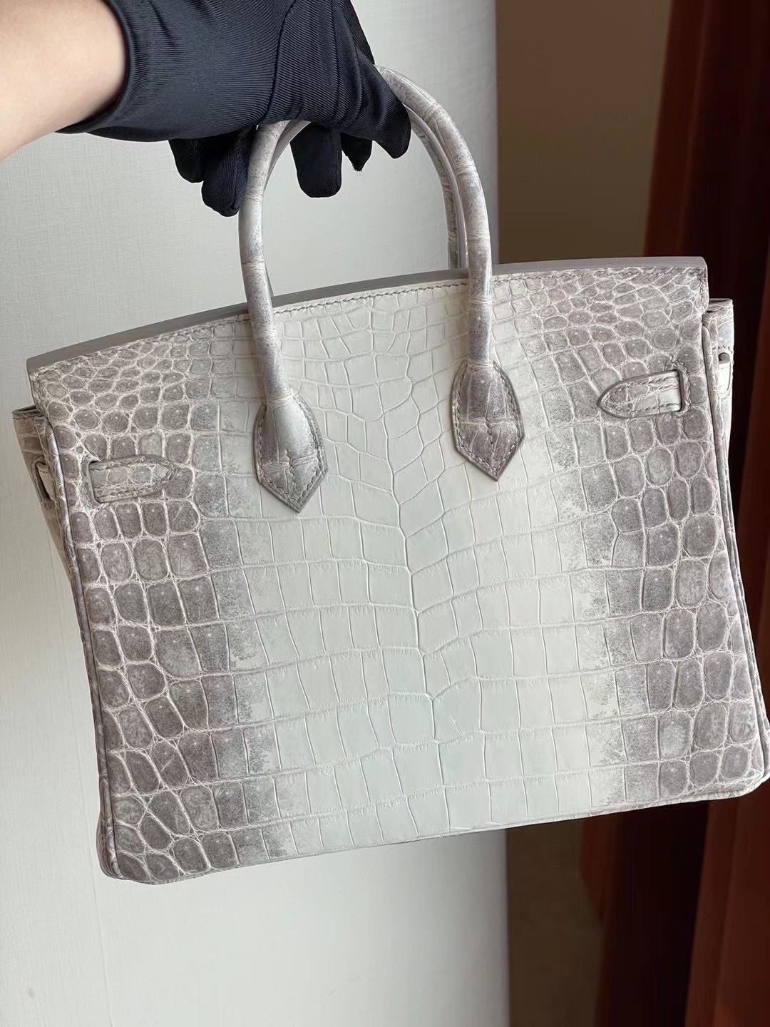 Saudi Arabia Hermes Birkin 25 喜馬拉雅 CK01 BLANC Niloticus Crocodile Himalayan