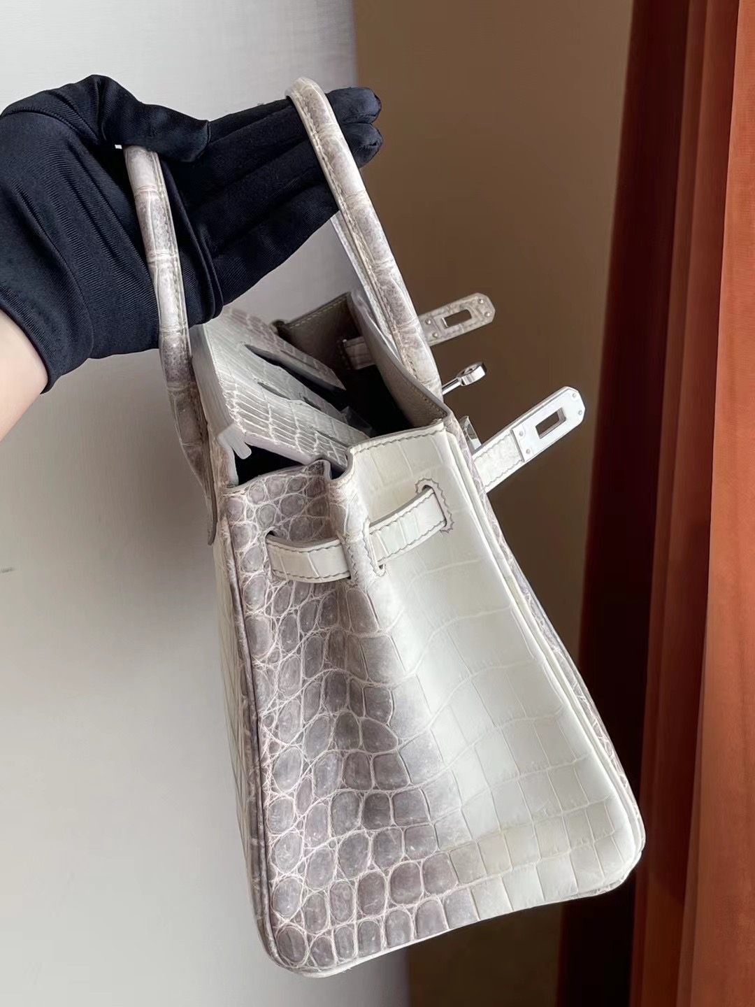 Saudi Arabia Hermes Birkin 25 喜馬拉雅 CK01 BLANC Niloticus Crocodile Himalayan