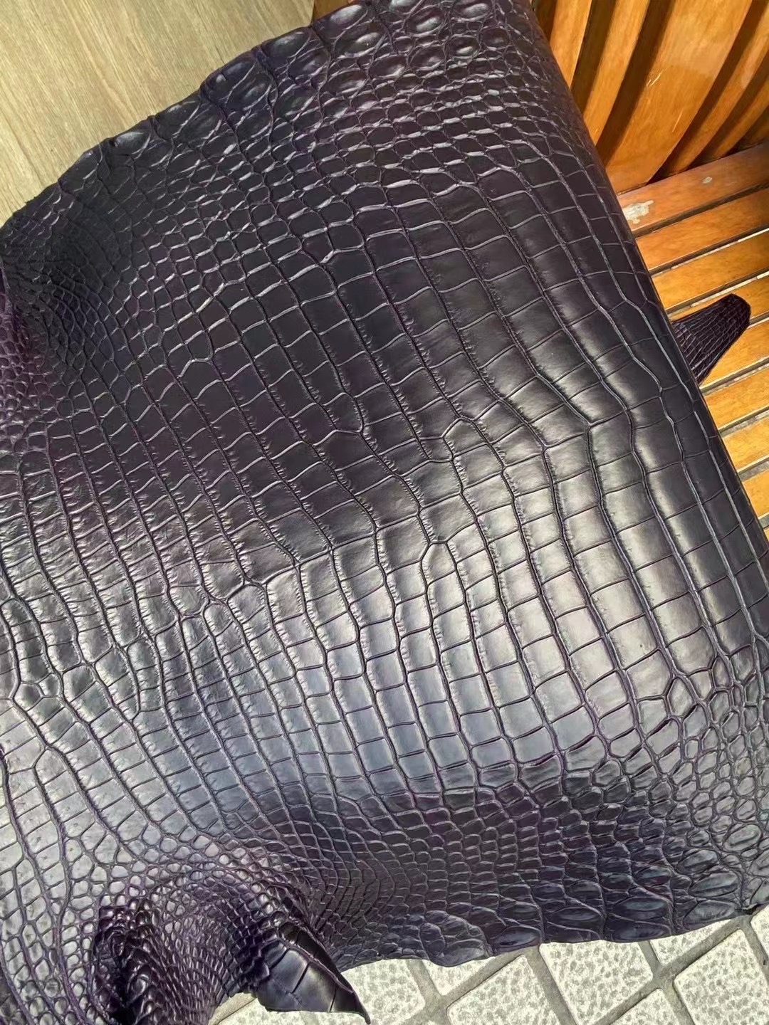 Hermes CK59 Raisin 葡萄紫 Shiny Porosus Crocodile 灣鱷