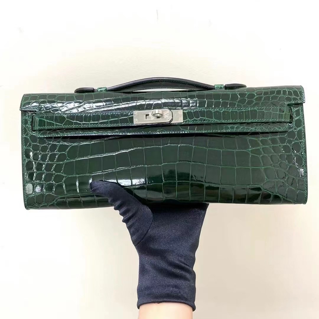 Hermes Kelly Cut 31cm CK67 祖母綠 Vert Fonce 手拿包