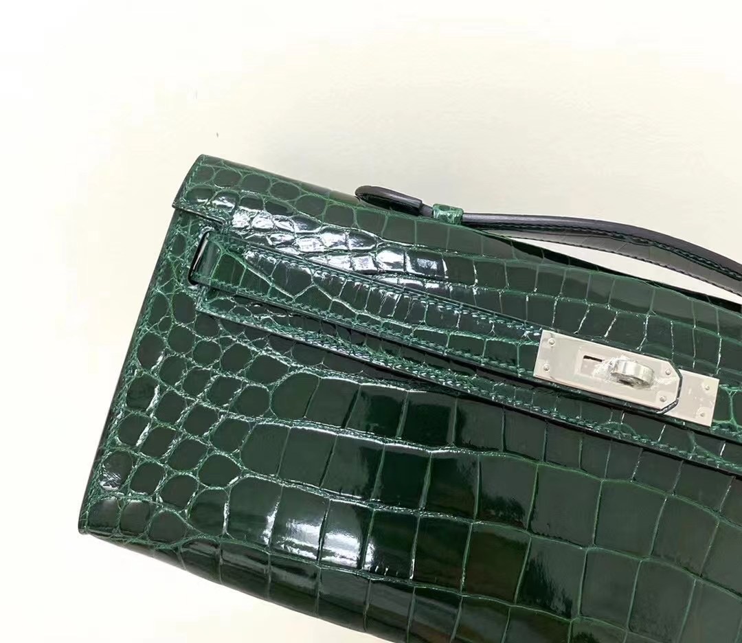 Hermes Kelly Cut 31cm CK67 祖母綠 Vert Fonce 手拿包