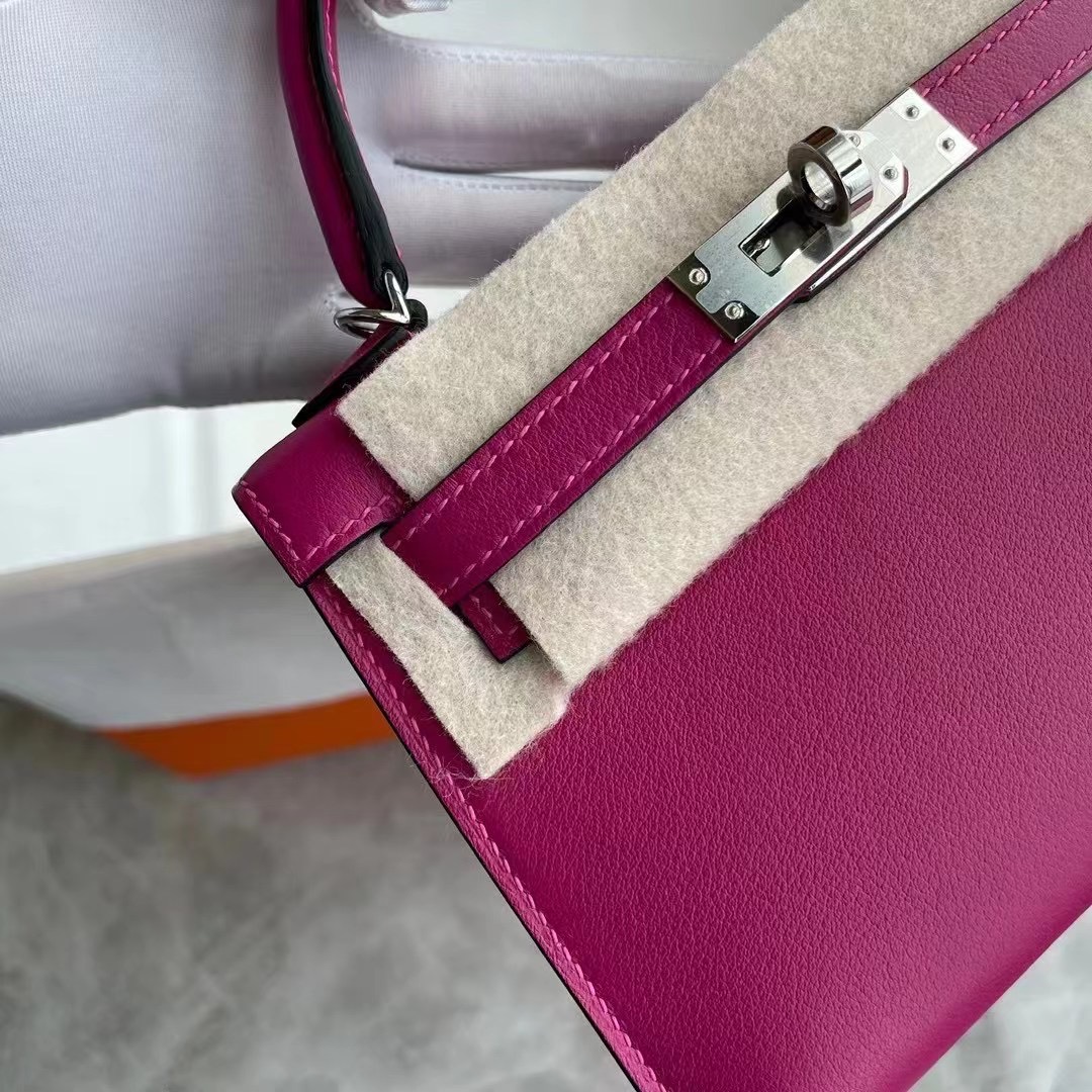 Hermes Kelly Mini Ⅱ 19cm Swift L3 Rose Poupre 玫瑰紫 銀扣