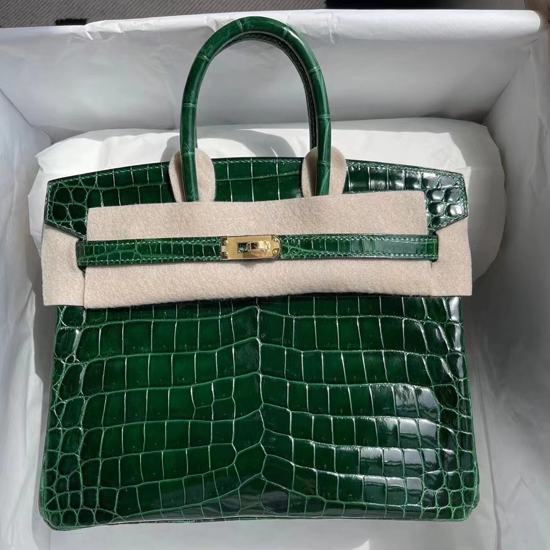 United Arab Emirates Hermes Birkin 25 Nilo Crocodile 67 祖母綠 Vert Fonce