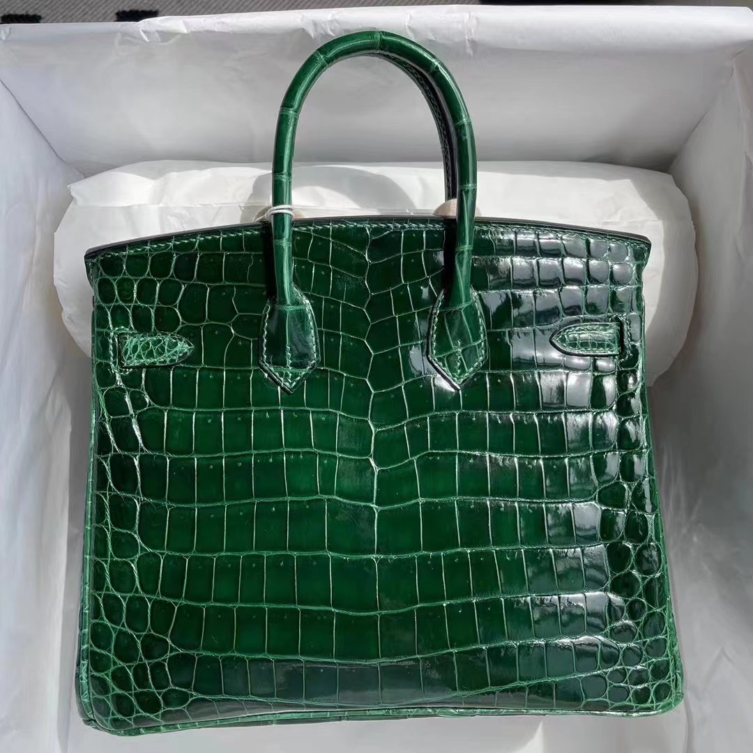 United Arab Emirates Hermes Birkin 25 Nilo Crocodile 67 祖母綠 Vert Fonce