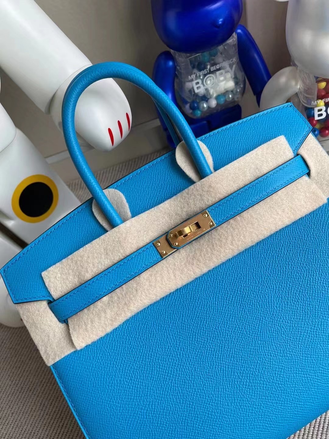 Abu Dhabi UAE Hermes Birkin 25 Epsom 0F Bleu frida 弗裏達藍 外縫