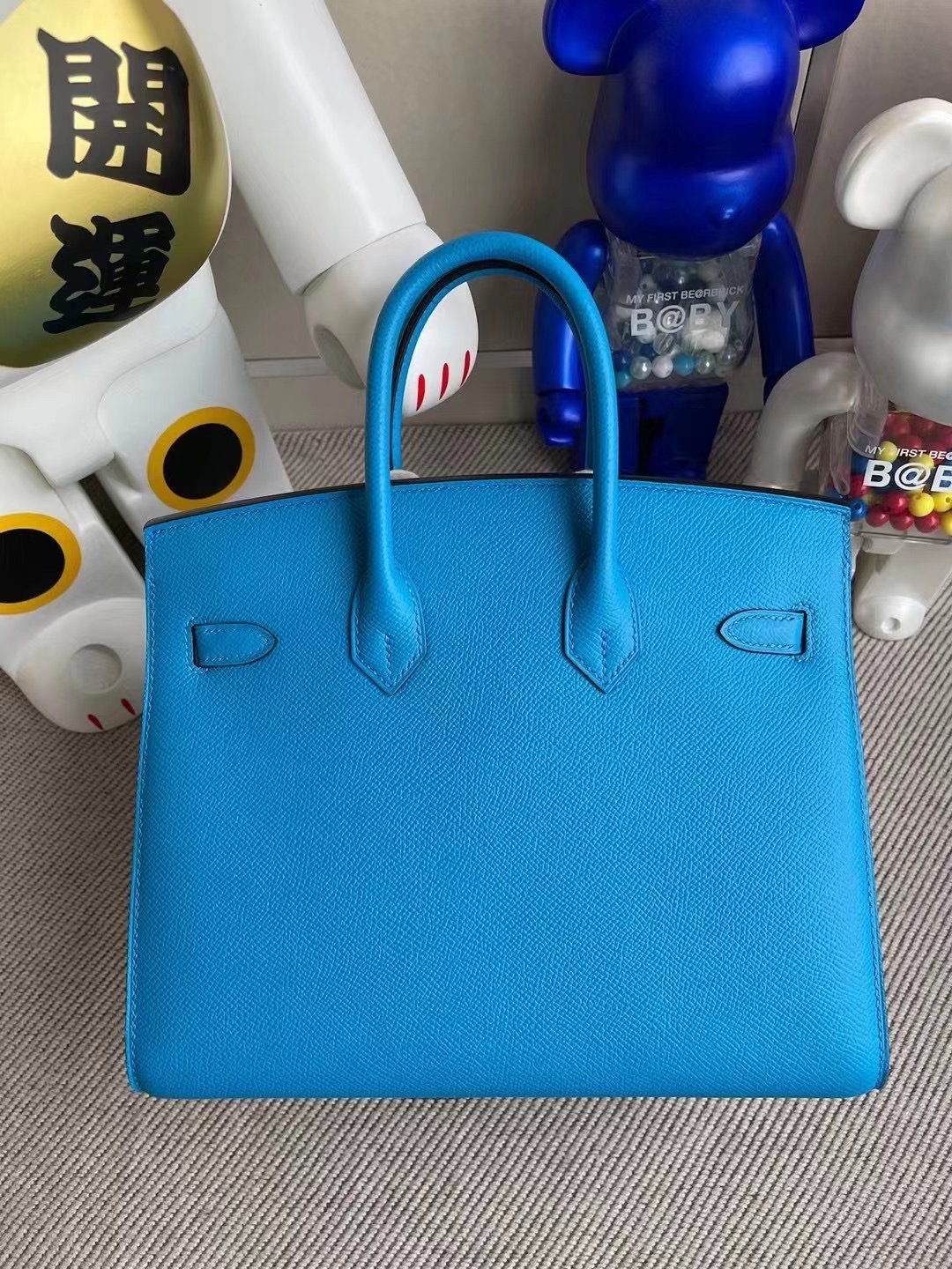 Abu Dhabi UAE Hermes Birkin 25 Epsom 0F Bleu frida 弗裏達藍 外縫