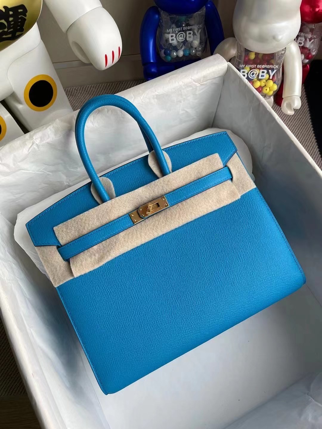 Abu Dhabi UAE Hermes Birkin 25 Epsom 0F Bleu frida 弗裏達藍 外縫