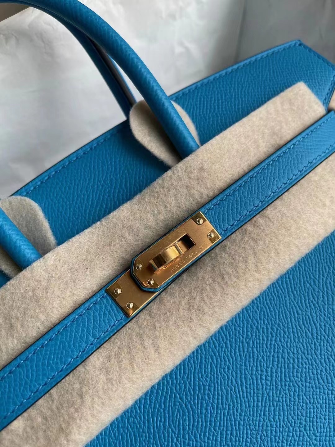 Abu Dhabi UAE Hermes Birkin 25 Epsom 0F Bleu frida 弗裏達藍 外縫