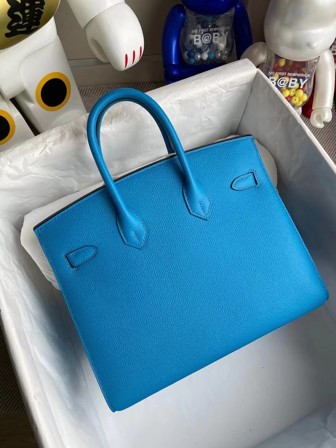 Abu Dhabi UAE Hermes Birkin 25 Epsom 0F Bleu frida 弗裏達藍 外縫