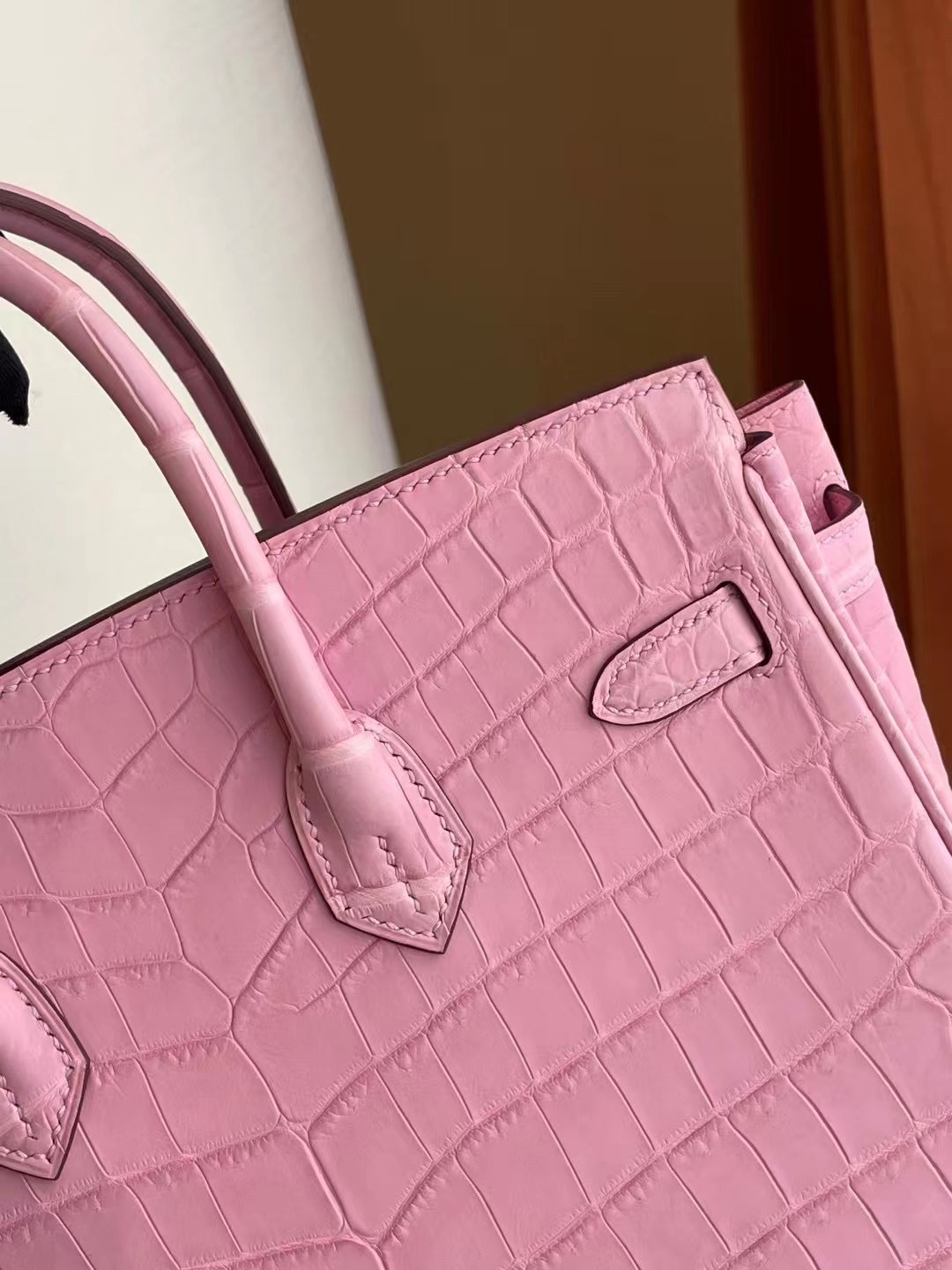 Qatar Doha Hermes Birkin 25cm 5P Pink 櫻花粉 尼羅鱷 金扣