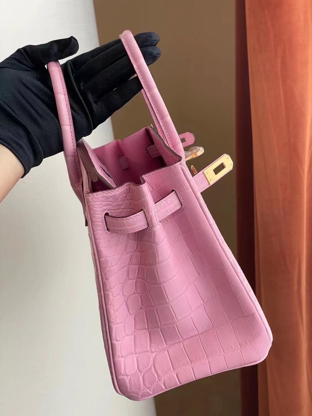 Qatar Doha Hermes Birkin 25cm 5P Pink 櫻花粉 尼羅鱷 金扣