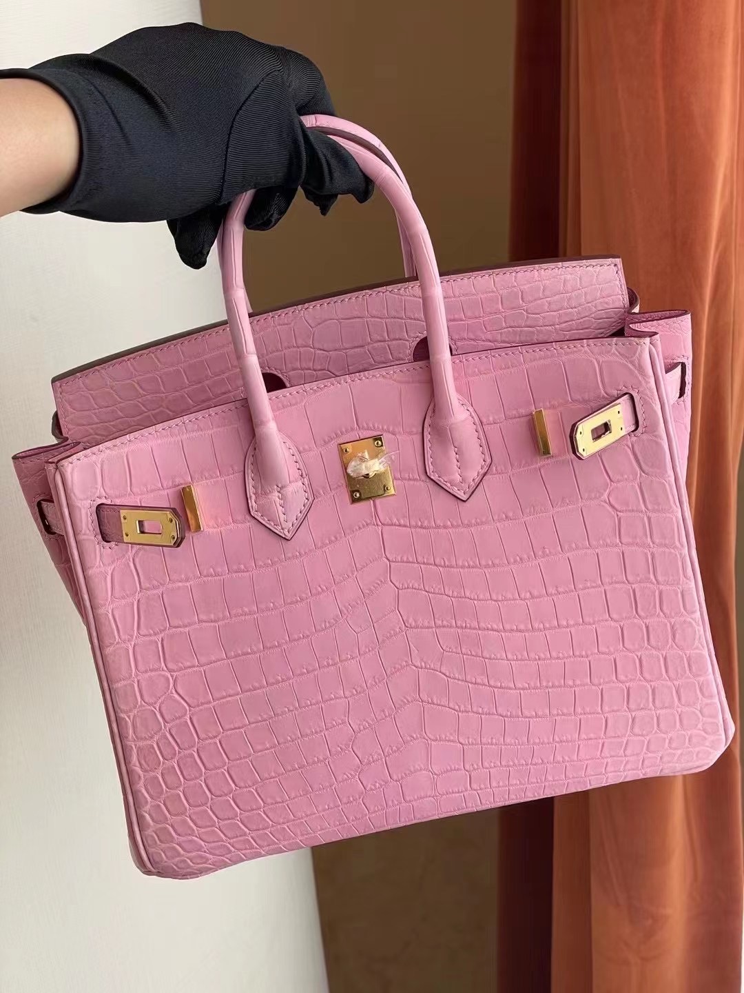 Qatar Doha Hermes Birkin 25cm 5P Pink 櫻花粉 尼羅鱷 金扣