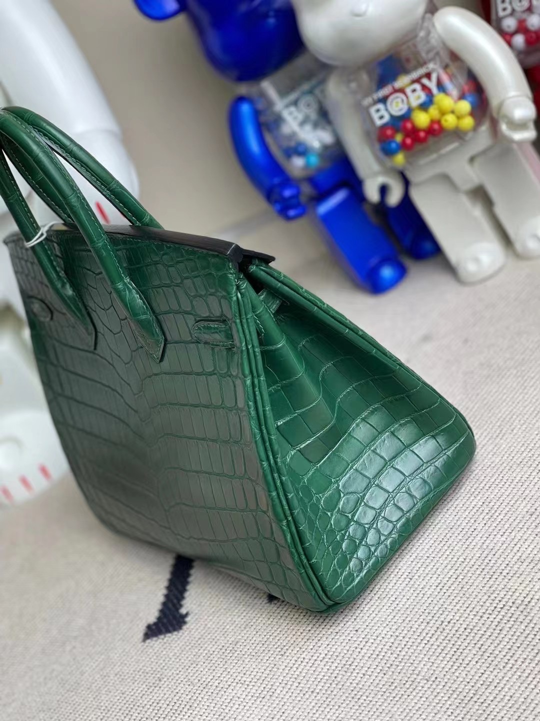 Hong Kong Hermes Birkin 25cm 霧面尼羅鱷魚 1T Vert Titlen 提香綠 泰坦綠 金扣