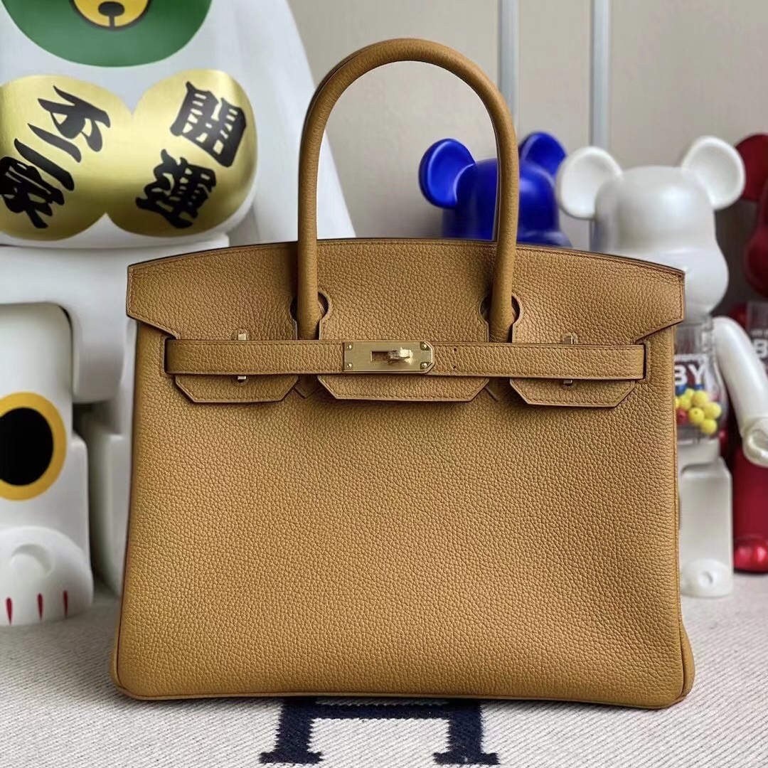 Singapore Hermes Birkin 30 Togo 2S sesame 芝麻色 金扣 手工蜜蠟線縫製