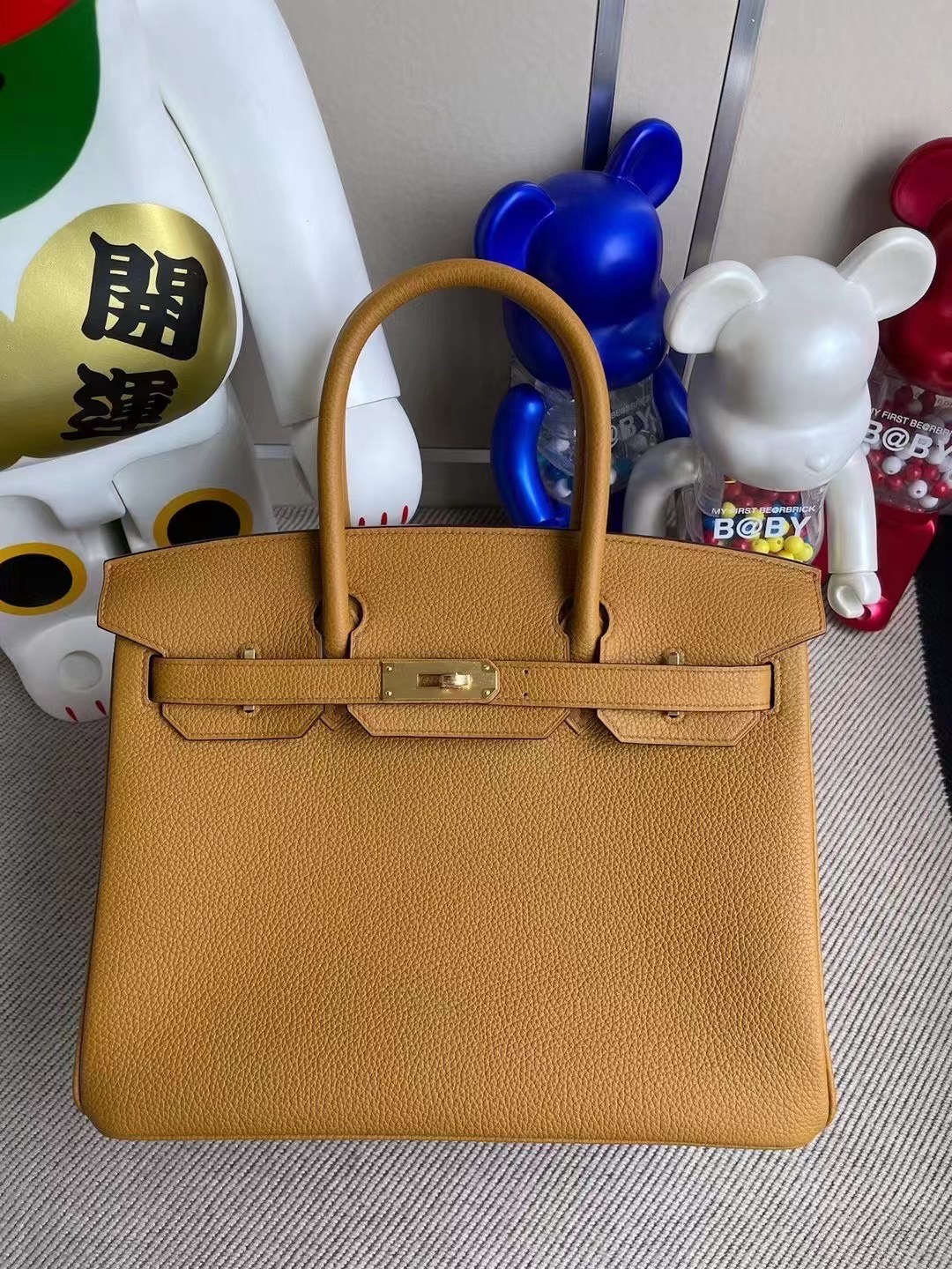 Singapore Hermes Birkin 30 Togo 2S sesame 芝麻色 金扣 手工蜜蠟線縫製