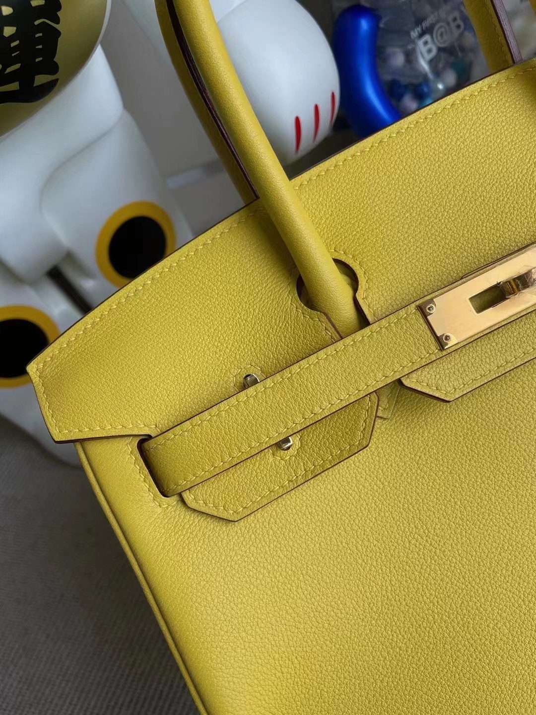 Malaysia Hermes Birkin 30cm Evercolor 9O jaune de naples 那不勒斯黃 金扣