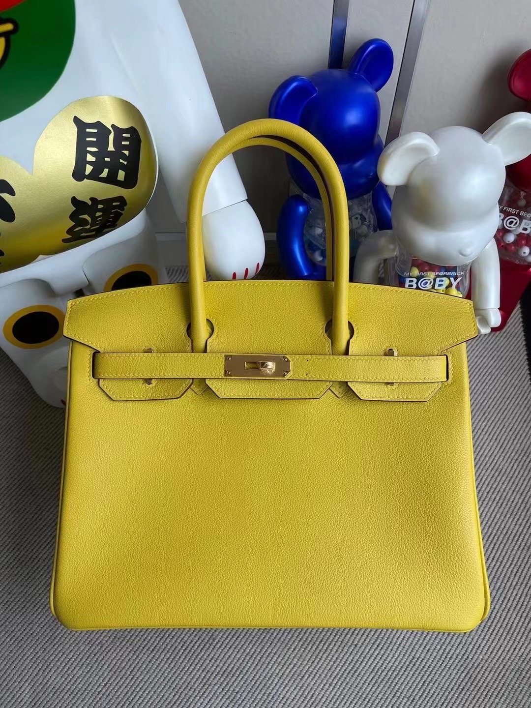 Malaysia Hermes Birkin 30cm Evercolor 9O jaune de naples 那不勒斯黃 金扣